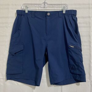 Gerry Venture Men's Blue Cargo Shorts Zipper Stretch Adjustable Size 36 Waist